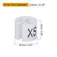 thumbnail image 2 of Unique Bargains Clothes Hanger Markers Tags, Fit 3.5mm Rod Garment Hanger Clips XS White, 2 of 7