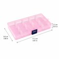 thumbnail image 2 of Plastic Storage Box, Transparent 15-Grid White Organizer, 1 Pack Divider Container, for Small Hardware Craft Beads Jewelry Electronic Parts Home Office Desktop Organization, 2 of 5