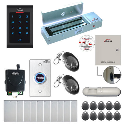 One Door Access Control with Electromagnetic Lock Wireless Receiver and PIR 