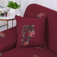 PiccoCasa Stretch Spandex Sofa Slipcover for Loveseat, Red Flower