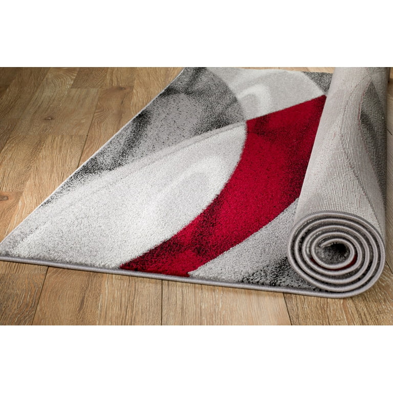 Persian Rugs 2305 Gray Modern Abstract Area Rug 4x5