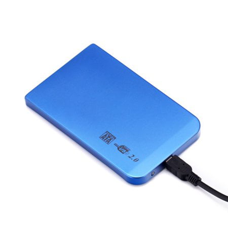 2.5-Inch SATA to USB 2.0 External Aluminum Hard Drive Case Enclosure (Blue) USB 2.0 to SATA 2.5