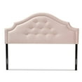 thumbnail image 2 of Baxton Studio Cora Tufted Velvet and Wood Full Headboard in Light Pink, 2 of 6