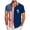 Navy, variant on V-Neck T-Shirts Men, 250 Years America Hawaiian Shirts for Men | Printed Men's Casual Short Sleeve Button-Down Shirts, Patriotic Style(Grey,XL)