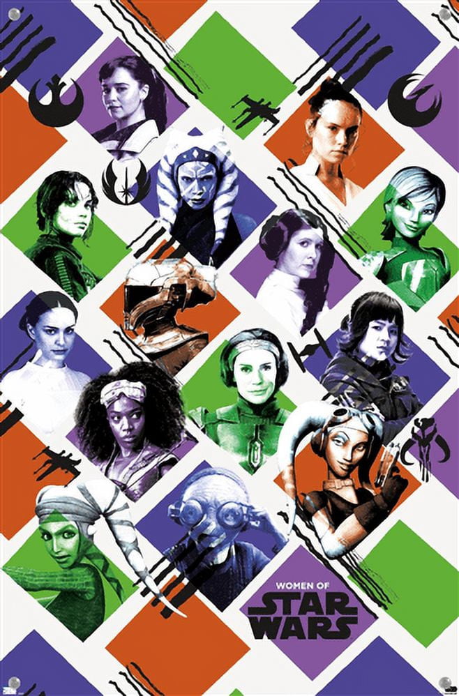 Star Wars: Saga - Women of Star Wars Wall Poster with Push Pins, 14.725" x 22.375"
