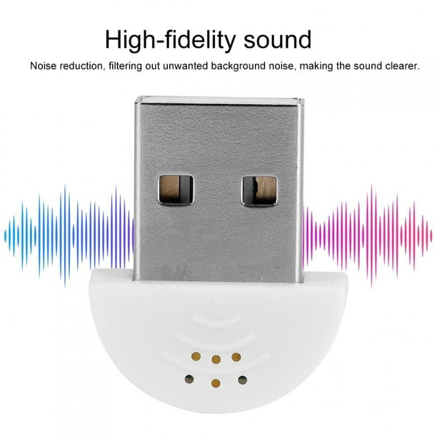 Mini Micrófono USB, Micrófono Portátil De Estudio Para Grabación De Voz, Adaptador De Micrófono De Audio Para Computadora Y PC.