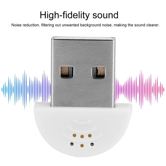 Mini USB Microphone, Portable Studio Speech Microphone Recording Audio MIC Adapter Micro MIC for Computer PC