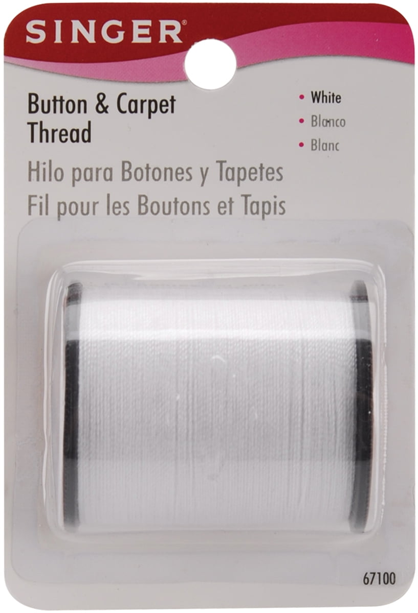 Singer Button & Carpet Thread 50yd-White