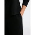 thumbnail image 4 of Joyspun Women's Fleece Long Sleeve Top and Straight Leg Pants Lounge Set, 2-Piece, Sizes XS-3X, 4 of 5