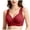Red, variant on NIEWTR Ladies Front Closure Wireless Bras Full Coverage Wirefree Comfort Everyday Bras No Underwire Comfortable Plus Size Adjustable Straps Bralettes Brasieres (Light Pink,44)
