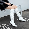 thumbnail image 4 of Knee High Boots Women Chunky Heel Pointed Toe Wide Calf, 4 of 8