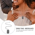 thumbnail image 2 of MasteelfCA Military Dog Tag Real Mens Titanium Steel Pendant Chain Necklace (Silver), 2 of 7