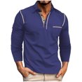 thumbnail image 2 of Betivan Men's Henley Shirts Long Sleeve Turndown Collar T-Shirt Casual Stylish Pullover Shirt with Pocket for Outdoor/Daily/Casual/Work, 2 of 9
