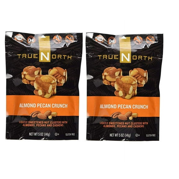 True North Almond Pecan YPF5 Crunch Nut Clusters | 5 oz Per Bag | 2 Pack
