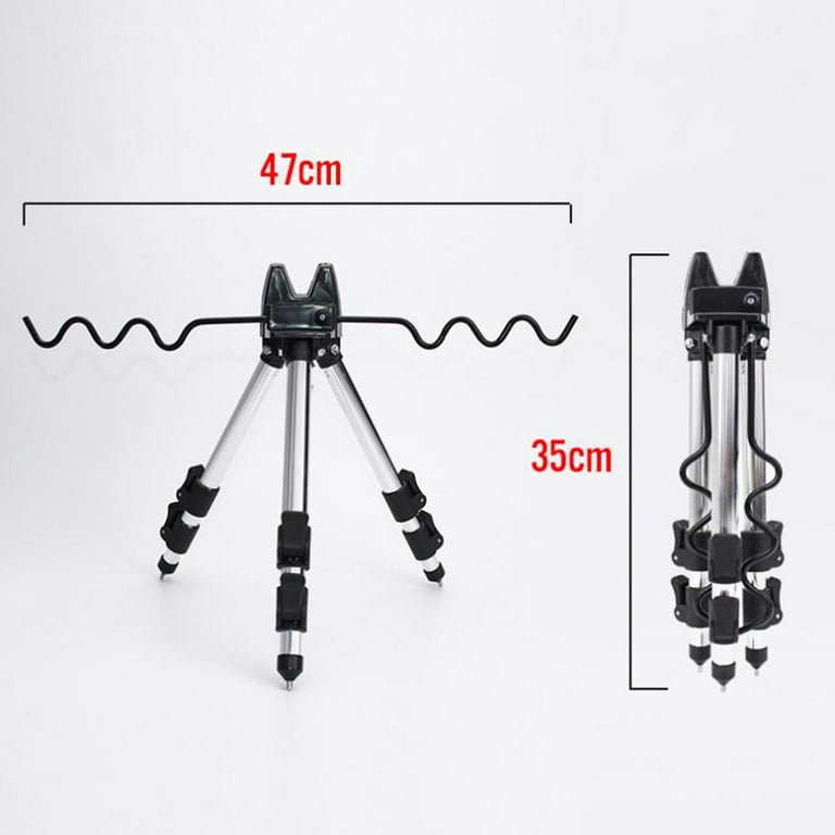 BetterZ Portable Aluminum Alloy Telescopic Fishing Tripod Holder Bracket  for Fish Rod