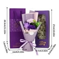 thumbnail image 2 of Linnome Valentine's Day Romantic Soap Flower Bouquet Gift Box Carnation Rose Imitation Bouquet for Sweetheart Gift Needs, 2 of 9