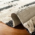 thumbnail image 5 of SAFAVIEH Natura Proinsias Striped Cotton Area Rug, Ivory/Black, 8' x 10', 5 of 7