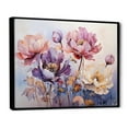 thumbnail image 2 of Designart "Purple Tulips Charm III" Abstract Botanicals Floater Framed Canvas Wall Art, 2 of 7