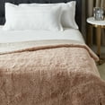 thumbnail image 5 of Cozy Tyme Noel Faux Lamb Fur Throw - Reverse Micromink 50"x 60" Blush, 5 of 11