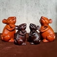 thumbnail image 2 of Ebony wood carved rat figurine, one of the twelve zodiac animal figurines, wooden rat for home decoration, corner decoration, auspicious object, business opening decoration, craft gift., 2 of 3