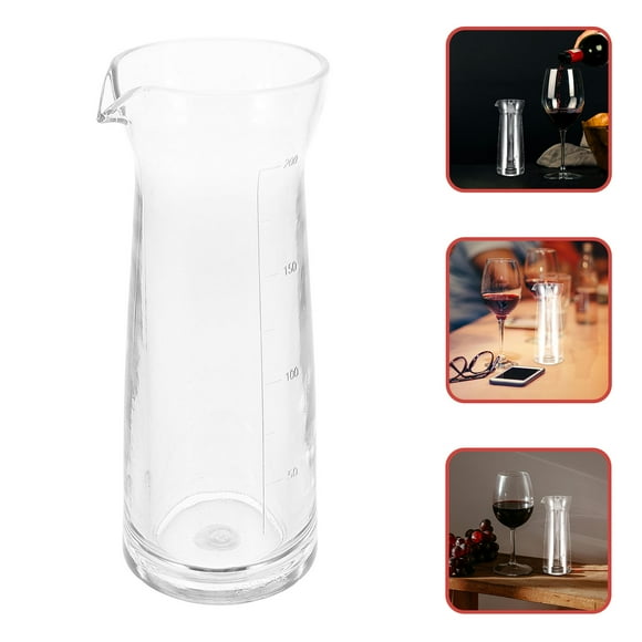 LOLIPPYY Small Carafe Transparent Plastic Decanting for Bars Home Gatherings 1Set