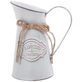 thumbnail image 1 of Jarrón francés vintage - Jarrones rústicos de metal galvanizado - Jarras decorativas de estilo campestre - Jarrones rústicos para leche y riego - para cocina, hogar, chimenea y decoración campestre, 1 of 8