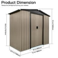 thumbnail image 5 of Outdoor storage sheds 6FTx4FT Apex roof brown with Sliding Doors, 5 of 5