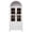 White, variant on DEALTOPS Freestanding 71" Kitchen Pantry Cabinet with Arched Top, Adjustable Shelves and 2 Large Drawers, White