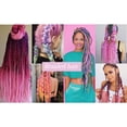 thumbnail image 3 of TopLLC Perruques Couleur Dégradée Cheveux Pré-Étirés Filament Crocheté 26 Pouces Pièce d'Extension, 3 of 8