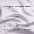 thumbnail image 3 of PiccoCasa Silky-Soft Satin Pillow Cases with Zipper Long Pillowcase Pillow  Covers King Lavender Gray, 3 of 7