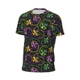 thumbnail image 6 of Wukai Mardi Gras6 Print Men's Short-Sleeved Mesh T-Shirt,Quick-Dry Short Sleeve Workout T-Shirt-, 6 of 8