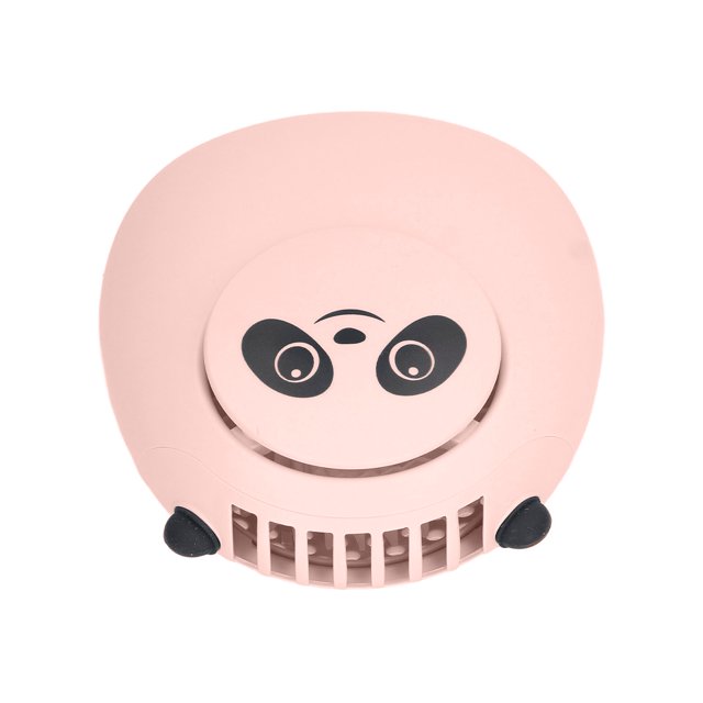 Portable Neck Fan, USB Rechargeable Bladeless Electric Fan Cute Bear Quiet for Office for Travel Blue,,White