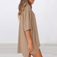 thumbnail image 5 of Women's 2 Piece Lounge Sets Casual Summer Airport Travel Outfits Oversized Shirts Biker Shorts Matching Clothing, 5 of 5