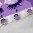 thumbnail image 4 of Homewish Purple Eyelashes Curtains Set of 2 (42x84) - Sequin (Love Heart), 4 of 6