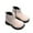Apricot, variant on Toddler Baby Boy Girl Fashion Boots Side Zipper Design Non-slip Shoes