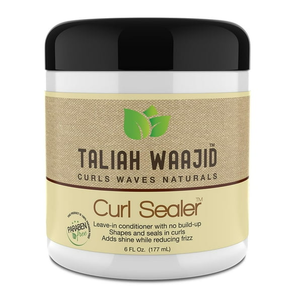 Taliah Waajid Curls Waves Natural - Curly Curl Cream | Extreme Curl Definition Hair Styling Gel | No Build-up or Frizz | 100% Paraben Free | Shea Butter & Sage - 6oz - 6Pack