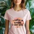 thumbnail image 5 of Unisex Nurse Life T-Shirt, Cute Coffee and Scrubs Casual Top, Maroon, Size 3XL, 5 of 6