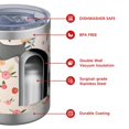 thumbnail image 4 of 12oz Tumblers Schnauzer Dog and Flower Floral Vacuum Insulated Stainless Steel Travel Tumbler Cups Mug with Lid and Straw for Beer,Coffee,Beverages with Cleaning Brush for Cold & Hot Drinks, 4 of 5