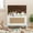 Brown top plate + white cabinet, variant on 39.4" Storage Chest, Wooden Storage Bench with Safety Hinge, Retro Blanket Storage Trunk for Entryway, Living Room, Supports 350 lb