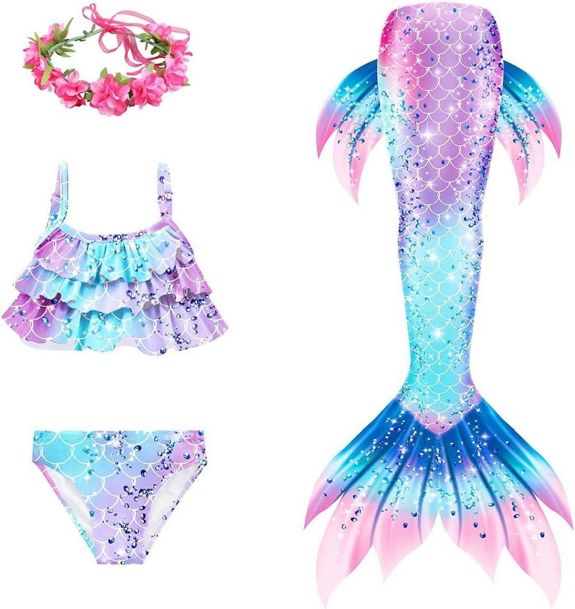 Cola de sirena para nadar para ninas y ninos hermoso disfraz de sirena traje de bano traje de bano Cosplay Walmart en linea