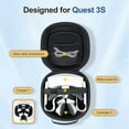 thumbnail image 4 of Hard Carrying Case for Meta Quest 3S/Quest 3/Quest 2, VR Gaming Headset and Touch Controllers Travel Case, Waterproof Shockproof Portable Bag with Mesh Pocket for Meta Accessories, 4 of 15