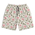 thumbnail image 3 of Uemuo Rose Flowers Pattern Men's Swim Trunks Hawaiian Beach Bathing Suit Swimsuits Beach Quick-Dry Shorts with Pockets-XX-Large, 3 of 9