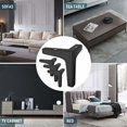 thumbnail image 5 of Set of 4 furniture legs load up to 600 kg, cm modern metal triangular table legs, hairpin furniture legs for cabinets, sofa, black ( cm) cm, 5 of 5