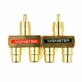 thumbnail image 4 of 2Pcs Rca Audio Y Splitter Plug Adapter 1 Male To 2 Female Gold Plated, 4 of 8