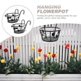 thumbnail image 3 of CIMAXIC Flowerpot Racks 2Pcs Fence Hanging Iron Shelves Garden Flowerpot Racks Storage Containers Black,11.22"X8.66"X4.72", 3 of 5