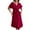 Red, variant on ZZwxWA Women's 2025 Summer Dress Casual Ruffle Wrap Maxi Dress Formal Short Sleeve V Neck Flowy Maxi Dresses Tie Waist Womens Evening Cocktail Party