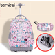 thumbnail image 2 of Mochila de equipaje con ruedas para niños, bolso con ruedas para niñas y niños, mochilas escolares con 6 ruedas, Maleta de viaje para niños, 2 of 4