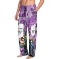 thumbnail image 2 of Jojo'S Bizarre Adventure Men's Pajama Pants Cartoon All Over Print Elastic Waistband Sleep Pants with Pockets Drawstring, Soft Unisex Lounge Bottoms Sleepwear, 2 of 8