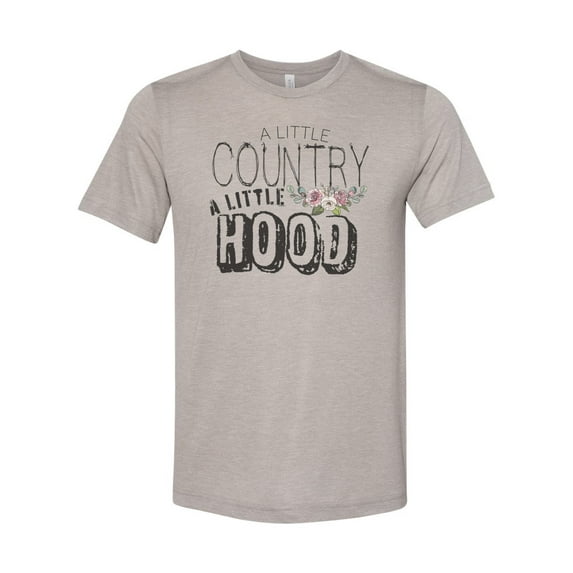 A Little Country A Little Hood, Country Shirt, Women's Country Shirt, Hood T-shirt, Gift For Her, Country T-shirt, Farm Shirt, Girl Farmer, Heather Stone, LARGE