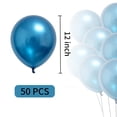 thumbnail image 2 of Globos Ztikug de látex metálico azul, 50 unidades, 30 cm, para cumpleaños, 2 of 6